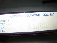 Diamond 4″ x 3/8″ x 25 mm 12A2 Dish Grinding Wheel 120 Grit, T-100 Con. New T304