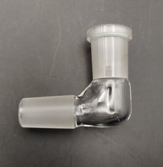 B Quality 14mm 90 Degree Angle Glass Ground Joint Attachment Adapter GonG Elbow