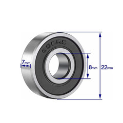 20 Pcs 608 2RS Ball Bearings – Bearing Steel and Double Rubber Sealed Miniature
