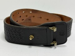 Vintage Smith & Wesson Black Leather Basketweave Duty Belt Size 34 / 42″ Inches