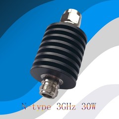 30W N Type RF DC-3GHz 50Ohm Fixed Coaxial Attenuator N Male Female Connector OEM