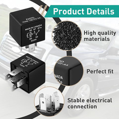 2 Pcs P6SDT FOAB-14B192-AA Relay – 12VDC 40A 5 Pins, Fit for Ford Models, Ensure