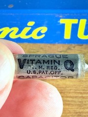 One Sprague Vitamin Q .022uF 200v NOS PIO 196P Tested Audio Guitar Tone Tube Cap
