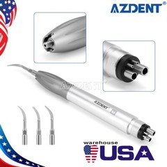 AZDENT Dental Hygienist Super Sonic Air Scaler Handpiece 4Holes G1 G2 G4 Tips