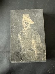 Vintage Letterpress Printing Block Cowboy Western Zinc Plate Wood