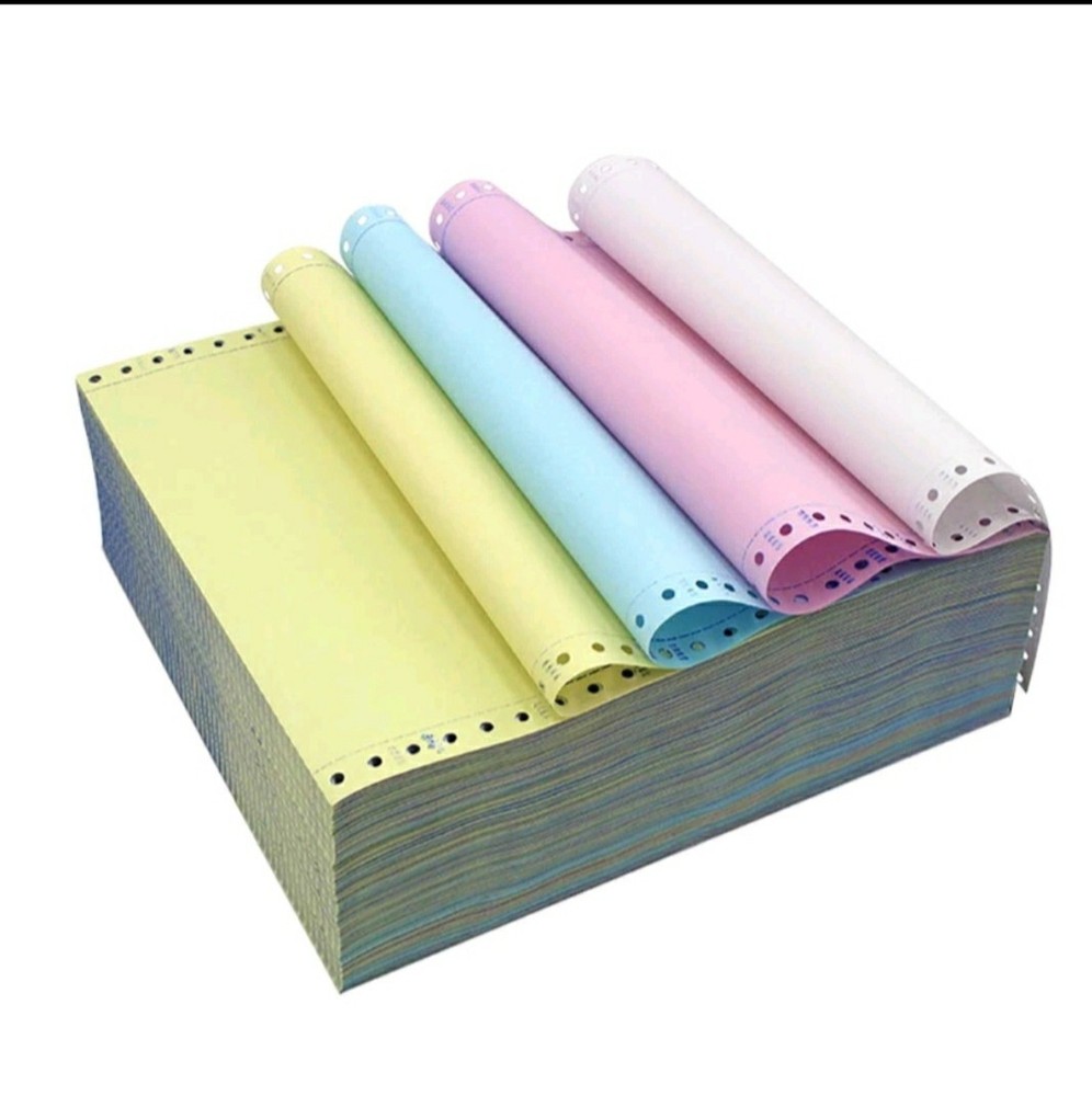 FirstZi 4 Part 9.5″x11″ Continuous Computer Paper for Tractor Dot Matrix Prin…