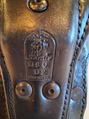 DeSantis 080 US-INS BER-96DB RH Black Leather Duty Holster Beretta 96D Brigadier