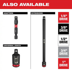 SHOCKWAVE 1/2 In. Drive 3/4 In. Deep 6 Point Impact Socket (1-Pack)