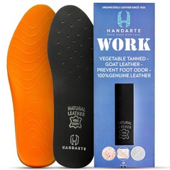HANDARTE Memory Foam Work Insoles for Standing All Day | Premium Leather Boot…