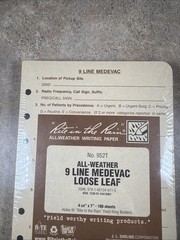 Rite In The Rain All Weather 9 Line Medieval Loose Leaf Tan 4×7 100 Sheets 952T