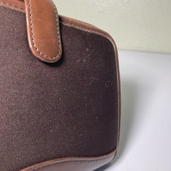 Vintage FranklinCovey Compact Planner Binder Brown Microfiber Nappa Trim Korea