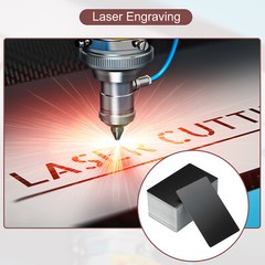 100pcs 0.45mm Metal Business Cards Laser Engraving Aluminum Card Matte Black