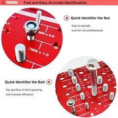 Standard and Metric Nut & Bolt Thread Checker Bolt and Nut Identifier Gauge