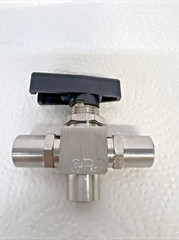 FLO LOK 351-3-316 300 Series 3-way Ball Valves, 1/8-27 FNPT x 1/8-27 FNPT x 1/8