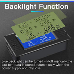 2 Pieces AC Current Voltage Amperage Power Energy Panel Meter LCD Digital Displa