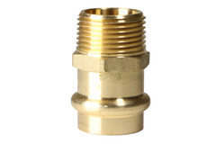 25 Pieces 3/4″ Propress Male Adapter, Lead Free Brass, 3/4″ Press Fit Male