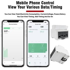 Single Phase 230V WiFi Smart kWh Energy Meter Leakage Relay Voltage Control AC