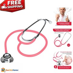 Chic Pink Dual Head Stethoscope by Everdixie – Ideal for Medical Use & Play