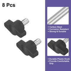 8Pcs Metric Carbon Steel Clamping Screw Knob T Shaped Thumb Screws M6 x 10mm