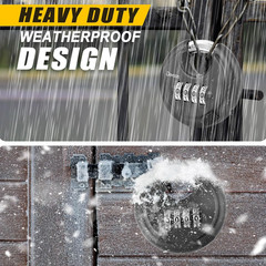 Combination Disc Padlocks for Outdoor – Heavy Duty 4 Digit Code Lock, Combo Disc