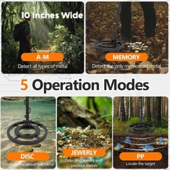 Detector De Metales Oro y Plata LCD Display Deep Ground Gold Finder Waterproof