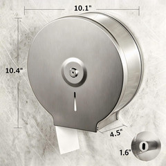 Commercial Jumbo Toilet Paper Dispenser, Brushed Stainless Steel Large Roll Bath
