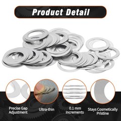 Shim Washer 4 x 8 Precision Spacers Kit 80 Pcs 20 Units x 0.1/0.2/0.3/0.5mm T…