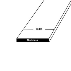 1″ x 2-1/4″ x 36″, 1018 Steel Flat Bar, Cold Finished