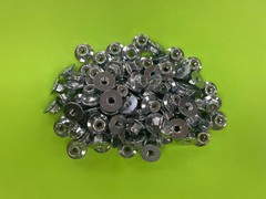 100 pcs 1/4-20 Nylon Insert Hex Flange Lock Nut, Zinc Clear, 1/4-20