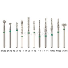 100Pc Dental Diamond Bur FG Friction Grip Tapered Fit High Speed Handpiece