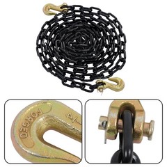 3,300 lbs G80 Transport Bundle Chain 1/4 Inch x 14 Ft with Clevis Grab Hooks
