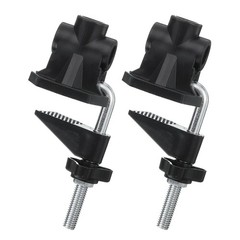 2Pcs 0.47″ Hole Dia. Universal C-Clamp Desk Clamp for Table Lamp Mic Arm Black