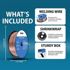 PGN Solid MIG Welding Wire – ER70S-6 .030 Inch – 2 Pound Spool – Mild Steel M…