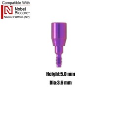 US 5Pcs Dental Healing Cap Abutment RP/NP Compatible Nobel Active ∅3.6 ∅5.0 ∅6.0