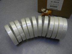 FT100 FILAMENT TAPE 48RLS/CS 18mmx55M CLEAR 59.93 yards per roll 1 Case/48 Rolls