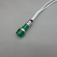 10Pcs 120V AC 10mm Green Mini LED Pilot Lights CYLINDRICAL Cap with wire