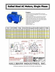 AC MOTOR, 1/2HP, 1725RPM, 1PH, 115V/208-230V, 56C/TEFC, WITH BASE