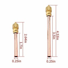 10X Service/Access Valve 1/4″ SAE *1/4″ OD *2.75″ Stem Core AC Refrigeration Kit