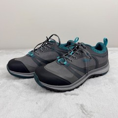 KEEN Utility Work Shoes Women’s 8W Grey Teal Safety Toe EH Low Sneakers