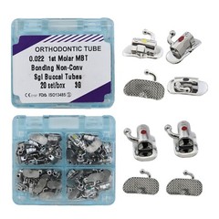 80pcs tubos de ortodoncia 1st Molar MBT 022 Dental Orthodontic Buccal Tubes 3G
