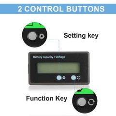 2Pcs LCD Display DC Battery Monitor Meter 12v 24v 36v 48v For Car RV Solar US