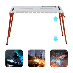 1000 Pounds Welding Workbench Table 4 Adjustable And Foldable Legs+2 Caster