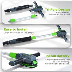 New Weed Puller Tool, 21V Powerful Garden Tools Electric Weeding Tool with 2.0Ah