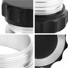 OD Aluminum Alloy Weld Billet On Filler Neck Black Cap Oil Fue Size: 1.5(38mm)