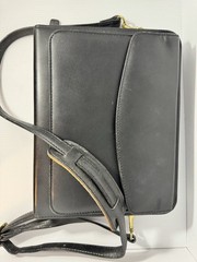 VTG Leather Franklin Covey Planner Crossbody Strap Classic Zip Free Shipping
