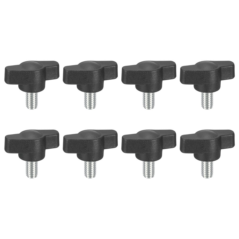 8Pcs Metric Carbon Steel Clamping Screw Knob T Shaped Thumb Screws M6 x 10mm