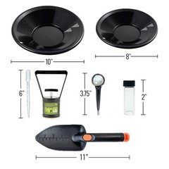 ASR Outdoor Gold Panning Kit Gold Rush Prospecting Tools Accessories 10pc