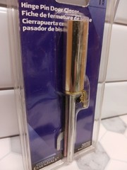 Automatic Satin Brass Hinge Pin Door Closer – 1 Count with Adjustable Tension FS
