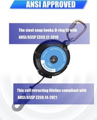 🔥🔥 33FT Web Self Retracting Lifeline, No Tangle Lightweight Housing SR 🔥🔥