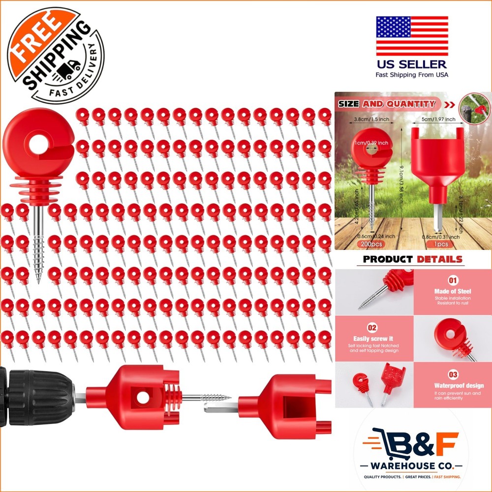 Rust-Resistant Electric Fence Insulators – 200 Pcs for Safe Animal Control